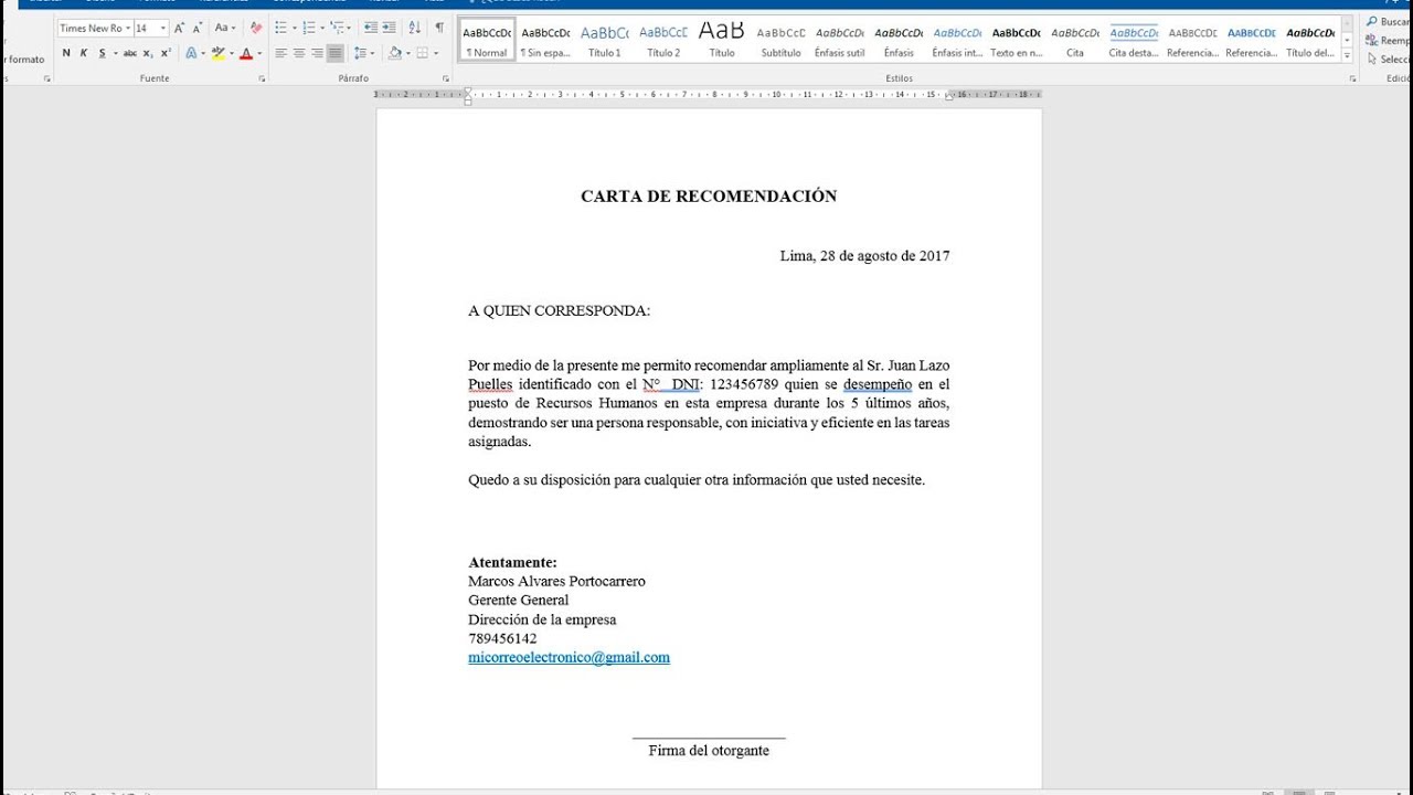 Guía detallada sobre cómo se hace una carta de recomendación - Cero