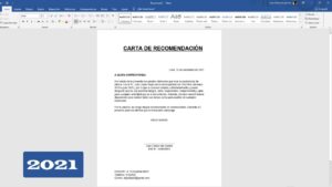 ejemplo de carta de recomendacion