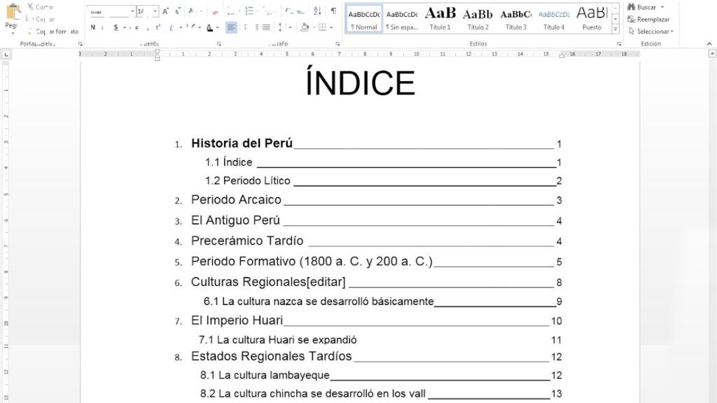 Ejemplo de índice detallado para tu trabajo escrito 1 ejemplo de indice