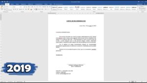 personal carta de recomendacion